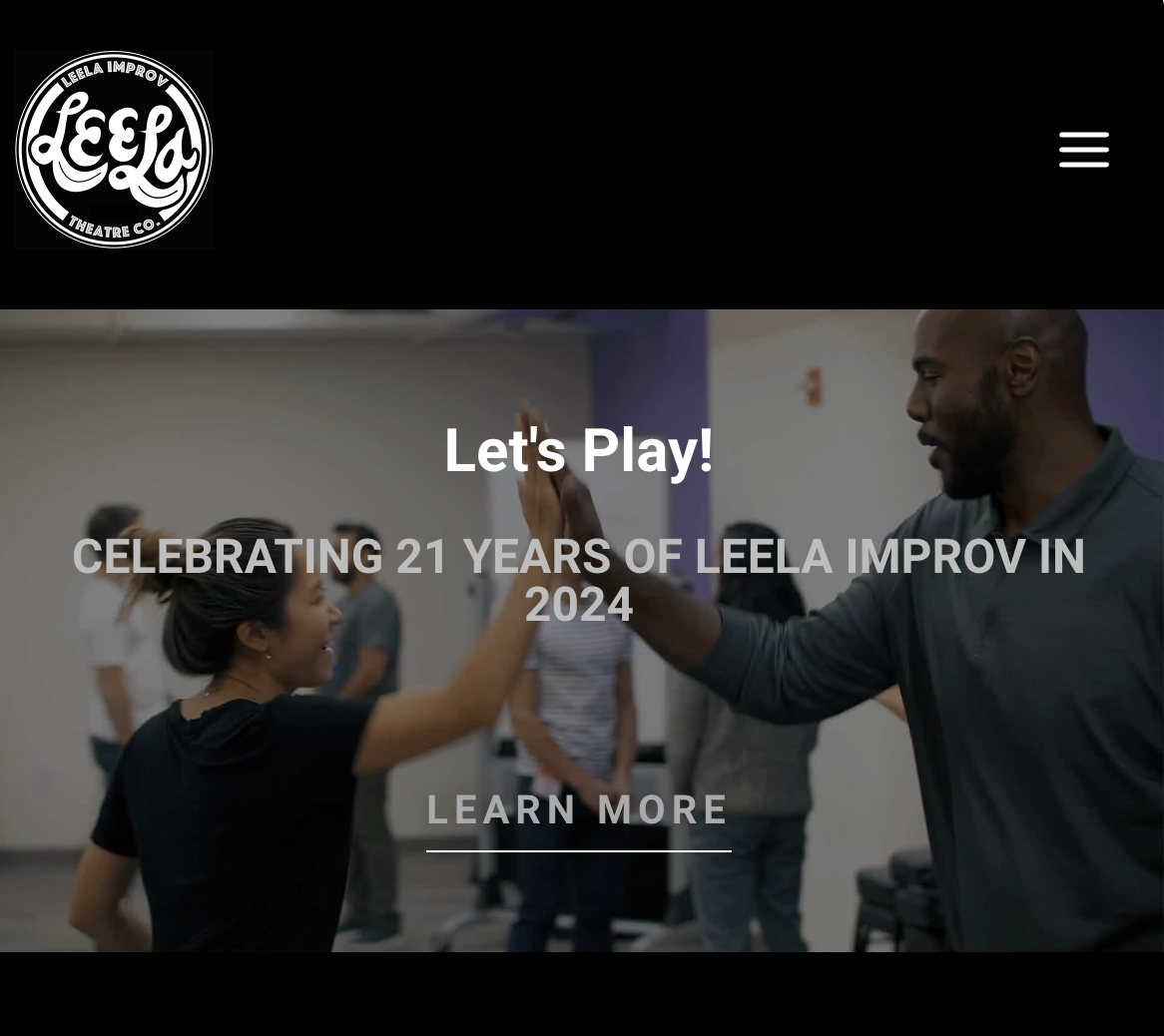 Leela SF webpage screenshot